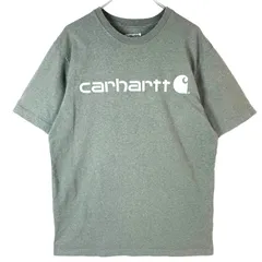 カーハートCarhartt半袖Tシャツロゴプリント杢グレー灰色チャコールグレーLOOSEFITルーズフィットvintageヴィンテージ40621