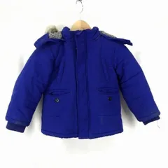 petit main/プティマイン/ナルミヤ★裏地ボア/ナイロンジャケット【男の子110/青/ブルー】着脱フード・ファー/ジャンパー◆BG177