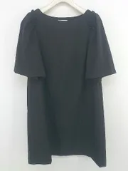 ◇ anatelier アナトリエ 五分袖 ミニ ワンピース サイズ38 ブラック レディース P  【1302100000874】