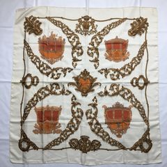 2504-97｜美品｜エルメス カレ 90 スカーフ ホワイト マルチカラー 2504-97｜美品｜エルメス カレ 90 スカーフ ホワイト マルチ