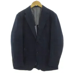 エディフィス EDIFICE ジャケット テーラードカラー 段返り 3B ウール混 グラフチェック ネイビー系 紺系 グレー系 46