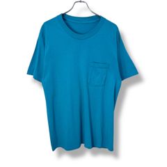 90s Plain Pocket T-Shirt 90年代  Hanes ヘインズ クルーネック コットン ポケットTシャツ 無地 ポケT シングルステッチ アメリカ製 旧タグ オールド アメリカ ビンテージ ヴィンテージ