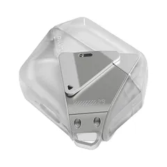 【新品】 AULUMU A29 エアポッズ4専用ケース エアポッズ第4世代ケース (2024) ジオメトリックデザイン 亜鉛合金ロック 脱着式ナイロンストラップ付き 耐衝撃TPU 強化コーナー保護 半透明ホワイト 1のサムネイル