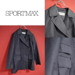 【モード】SPORTMAX スポーツマックス レザー ポケットデザイン Pコートのサムネイル