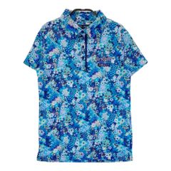 ゴルフ新品タグ付 ZOY リバティ総柄 半袖ポロシャツ メンズM 日本製