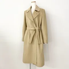 34d22 Max Mara マックスマーラ クチートアマーノ ベルテッドコート ロングコート 60160179 サイズ40 ベージュ アンゴラウール レディースのサムネイル