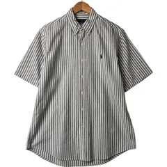 古着 ラルフローレン Ralph Lauren 半袖 ボタンダウン ストライプシャツ メンズL相当/eaa544206