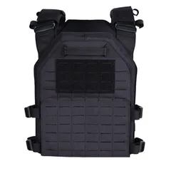 ブラック [TWINFALCONS] プレートキャリア 軽量 タクティカルベスト サバイバルベスト MOLLE モール プレキャリ サイズ調整可 1000Dナイロン素材 レーザー切断 ROC 黒