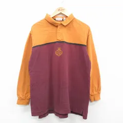 L/古着 エアロポステール 長袖 ポロ シャツ メンズ 90s コットン エンジ他 24oct01 中古 トップスのサムネイル