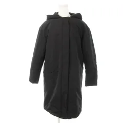 ユニクロ UNIQLO ハイブリッドダウンコクーンコート ジップアップ フード付き M 黒 ブラック 212-420215 /MN3 ■GY18