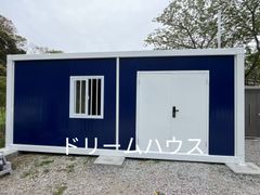 4×6.5×2.8m両開きドア付きプレハブハウス仮設プレハブ　店舗　倉庫　事務所　仮住宅