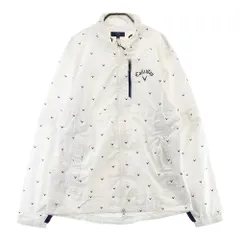 サイズ：LL CALLAWAY キャロウェイ  2way レインウェア 上下セットアップ ロゴ総柄 ホワイト系 [240101259195] ゴルフウェア メンズ ストスト