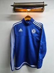 M) アディダス チェルシーFC 斜めボーダー ジップアップ トレーナー ウォームアップ 出品