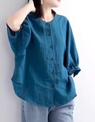 【涼しげな夏トップス】レディース半袖ブラウス きれいめカジュアル 20代30代40代 向け 体型カバー