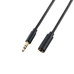 エレコム AVケーブル オーディオ用延長ケーブル 3.5φメス-3.5φオス ブラック 1.5m DH-MPJN15 （1点）のサムネイル