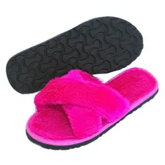 ルームシューズ もこもこ (クロス ピンク) スリッパ 冬 暖かい あったか ムートン 冬用 レディース かわいい 可愛い フェイクファー 冬 おしゃれ 暖かい ふわふわ 室内履き 軽量 冷え対策