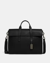 【新品同様/カード付】コーチ サリバン 2way ビジネスバッグ 黒 A4可 COACH コーチ バッグ メンズ アウトレット トートバッグ レザー