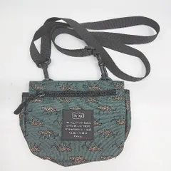 ◇ Θ KiU キウ アニマル柄 ミニショルダーバッグ ダークグリーン系 メンズ E  【1506230023141】