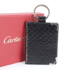 【美品】カルティエ　ブラック　レザー　キーリング　キーホルダー 2025年最新】Cartier レディース キーホルダー・キーリングの