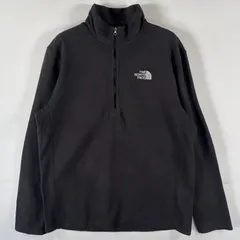古着 ザ・ノースフェイス THE NORTH FACE フリーストレーナー ハーフジップ ワンポイントロゴ刺繍 アウトドア M  ブラック メンズ