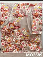 振袖 豪華 刺繍 金彩 紋意匠 くすみカラー 身丈166cm 撥水加工済 MO2689