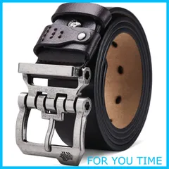 【新着商品】[BISON DENIM]ベルト メンズ 本革 大きいサイズ メンズ ベルト カジュアル 革ベルト ジーンズ用ベルト 作業用ベルト 紳士用ベルト さ調節可能 さ105cm～130cm 化粧箱付き 父の日 プレゼント