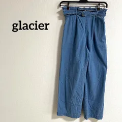 glacier パンツ　ズボン　ロング　青　ブルー　ゆったり