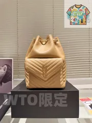 【今日WTO】Yves Saint Laurent イヴ・サンローラン バケットバッグ 原?折りたたみギフトボックス付き 小羊皮を使用-WTO輸入2-PFY54