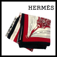 【HERMES】デッラ カヴァッレリア デトリエ カレ140 スカーフ 鐙柄 馬具柄 カシミヤ シルク レッド/赤 大判 エルメス  Della Cavalleria ETRIERS (SER-3985)
