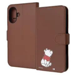 【在庫処分】シンプル マグネットベルト 手帳型レザーケース 衝撃吸収 ディズニー くまのプーさん_sitting ケース アイフォン16 (2024年発売モデル) スマホケース 16 スマートフォンケース iPhone IJ-DP46ELC1DK/PO45 イ