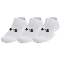【 新品 未開封 】 アンダーアーマー　UNDER ARMOUR ユニセックス UAトレーニング コットン ノーショー ソックス (3足セット) White/Black LG 1386313 【返品交換不可】　1386313_25FW 未使用 送料無料