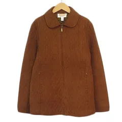 タルボット TALBOTS ジャケット キルティング フェイクスエード M 茶 ブラウン
