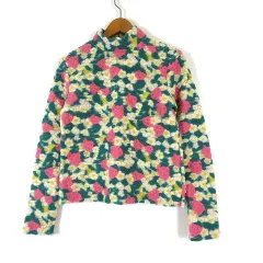 Sretsis 花柄カットソー ハイネック ウール混 Sretsis 花柄カットソー ハイネック ウール混