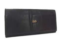 <新品・未使用／少々訳あり>S.T. Dupont 黒レザー ロゴプレート長財布 S.T. Dupont - 【美品】【S.T.Dupont / エステーデュポン