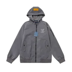 【本日限定特価】Louis Vuitton メンズ フーディー 刺繍ロゴ ブラック/グレー M-4XL [本日特価|新品未使用品]