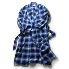 【新品】 Rafu ／ ラフ　コットンフランネル ガウン 日本製 GOWN OVER COAT コート オンブレチェック Kurt Cobain カートコバーン NIRVANA ニルヴァーナ ｜ 秋冬