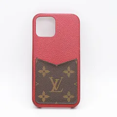 ✨極美品✨　LOUIS VUITTON ルイヴィトン　携帯ケース　レザー　赤 LOUIS VUITTON（iPhoneケース ・ レッド/赤色系）のフリマ