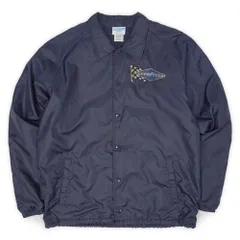 グッドイヤー GOOD YEAR 00s 2000年代 コーチジャケット Champion チャンピオンボディ ワッペン 珍品 USA アメリカ ヴィンテージ 古着 メンズ ウインドブレーカー ネイビー 紺 L【中古】