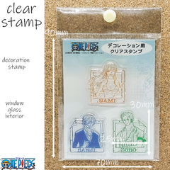 ワンピース　ONE PIECE　クリアスタンプ　デコレーションスタンプ　✿ガラスに貼り付けてインテリア✿鏡に貼り付けてデコレーション✿繰返しご使用いただけます✿