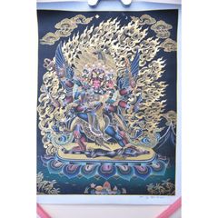 仏画 憤怒尊 額装品 刺繍タンカ60x80サイズ　高級製品 仏画 憤怒尊 額装品 刺繍タンカ60x80サイズ 高級製品 - メルカリ
