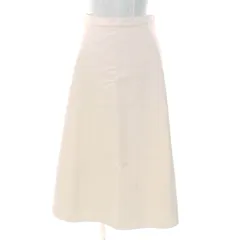 極美品△MONCLER モンクレール 23SS I10932D00016 SKIRT コットン100％ ロゴ バックジップ ロング フレアスカート アイボリー 38 正規品 レディースのサムネイル