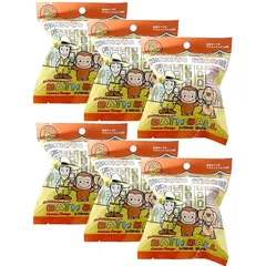 【在庫限り】【６個セット+泡立てネット付き】ノルコーポレーション バスボール おさるのジョージ トイスタイル バスボール ばななの香り YUN0701 おもちゃ 入り バスボム バスグッズ 炭酸 ジョージ ハンドリー おじさん 男の子【バスタイムにあって便利な