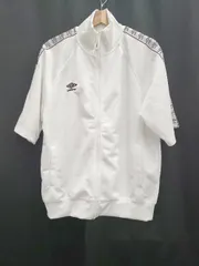 ◇ ⊂ umbro アンブロ 半袖 トラック ジャージ ジャケット サイズL ホワイト系 レディース メンズ E  【1507230015693】
