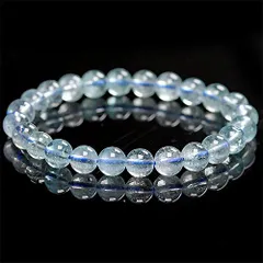  〔K1731-7〕約7.8mm ブルートパーズ ブレスレット Topaz 黄玉