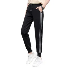 【数量限定】[Nesseo] ジャージ レディース 下 サイドライン スウェットパンツ ジョガーパンツ ロング ズボン スポーツ ランニング