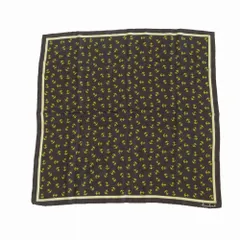 Kinloch キンロック スカーフ碇柄 シルク100% サイズ65×65cm グレー イエロー メンズ レディース 【中古】のサムネイル