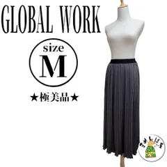 GLOBAL WORK【M】プリーツスカート ロング丈 美品 ウエストゴム