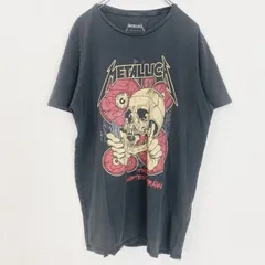 古着 used　METALLICA　半袖プリントTシャツ　ドクロ　骸骨　レトロデザイン　クルーネック　黒　ブラック　XXLサイズ