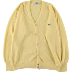 古着 80~90年代 ラコステ LACOSTE IZOD アクリルニットカーディガン USA製 メンズL相当 ヴィンテージ/eaa478877