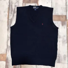 ヴィンテージ　POLO by Ralph Lauren ポロラルフローレン ニットベストウール100% M